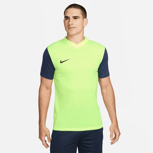 Nike Tiempo Premier II Football Shirt Volt/Midnight Navy
